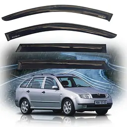 Дефлектори вікон вітровики Skoda Fabia 1997-2007 Універсал Скотч 3M Voron Glass