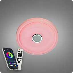 Люстра світлодіодна 517 Dlight RGB з пультом і колонкою 80Вт Білий (02165) - мініатюра 8