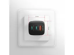 Мережевий зарядний пристрій AXAGON 65 W Black (ACU-DPQ65) - мініатюра 7