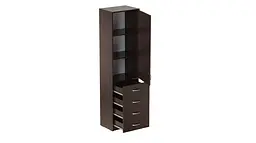 Пенал Анжело Ferrum-decor на 3 полиці з дверима та 4 ящиками 1900x500x380 ДСП Венге Магія 16 мм (FRD-104967) - мініатюра 3