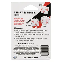 Секс гра кубики Cal Exotics Tempt & Tease Dice Tempt & Tease Dice - мініатюра 8