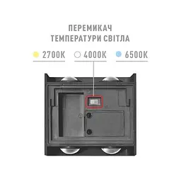 Фасадний світлодіодний світильник MAXUS MWL 4W 3CCT IP65 BL Square - мініатюра 3