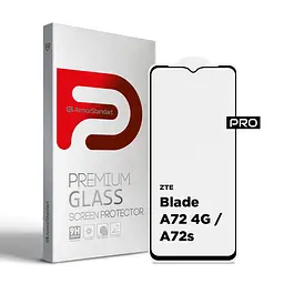 Захисне скло на ZTE Blade A72 4G/V40 Vita/A72s з олеофобним покриттям, Pro, повне проклеювання, антистатичний і пиловідштовхуючий шар, 9H, самоклеючеся, 2.5D, на весь екран, антистатичний клей, ArmorStandart (ARM63118)