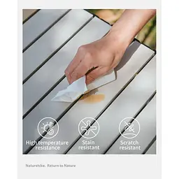 Складаний стіл Naturehike Star Jane T01 CNK2550JJ018, 119х60 см, вуглецева сталь, чорний - мініатюра 13