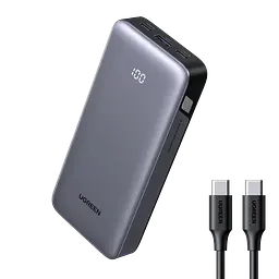 Повербанк Ugreen Nexode 20000 mAh 30W зі швидкою зарядкою PD 3.0 PPS QC4 LED дисплей USB-C USB-A павербанк Ugreen Power Bank 20000