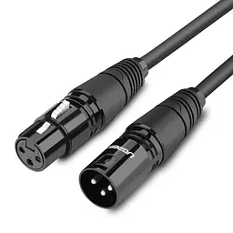 Мікрофонний кабель Ugreen AV130 XLR Male to Female Microphone Cable (Чорний, 2м)