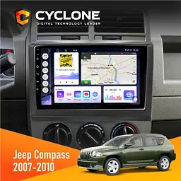 Штатна магнітола Jeep Compass 2007-2010 Cyclone C10-011 4x64, DSP Cyclone (НФ-00005247)