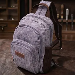 Сучасний рюкзак з поліестру з великою кількістю кишень Vintage 22149 сірий