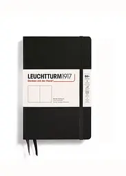 Блокнот Leuchtturm1917, Paperback (B6+), Чорний, Чисті аркуші (368514)
