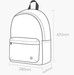 Рюкзак RunMi 90 Ninetygo Youth College Backpack Deep Red 15L - мініатюра 5