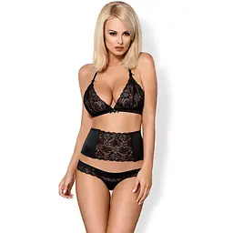 Комплект білизни Obsessive 846-SEG-1 L/XL чорний