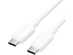 Кабель USB Type-C Vention USB2.0 Type-C Male to Type-C Male 3A 1м White (TRCWF)
