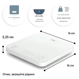 Ваги кухонні ADE KE 2100 з функцією таймера та USB-зарядкою (KE2100) - мініатюра 5