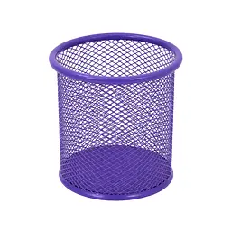 Склянка для ручок 562001-Violet металева, кругла, 9,5х7,5см