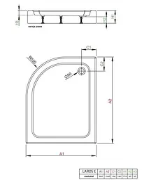 Душовий піддон Radaway Laros E Compact 100x80 SLE81017-01R - мініатюра 2