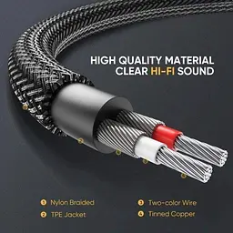 Кабель аудіо Ugreen AV116 2RCA to 3.5 mm стерео розгалужувач 1 м (60240) - мініатюра 4