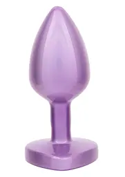 Анальна пробка Calexotics Diamond Heart Plug S, 6 см (фіолетовий) - мініатюра 2