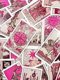 Карти Таро Tarot Deck Рожеві для початківців Pink for Beginners 78 штук у комплекті 10 см - мініатюра 2