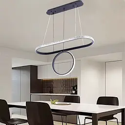 Люстра стельова LED Levistella 7871221 (800*300+300) BK, 50W, регульована температура світла, чорний метал, сучасний стиль - мініатюра 2