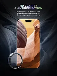 Захисне скло для камери Apple iPhone 17 Pro/17 Pro Max, Supreme BI, прозорий колір, з рамкою, глянцеве скло для захисту лінз, протиударне, прозоре, з клейовим шаром по контуру, не впливає на якість фото, ArmorStandart (ARM86441) - мініатюра 4
