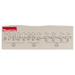 Набір фрез під патрон 6 мм (12 шт) Makita D-57065 - мініатюра 5