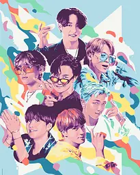 Картина за номерами Аніме, K-Pop, BTS (БТС) 40x50 см Origami LW 3288