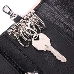 Велика ключниця з функцією гаманця з натуральної шкіри ST Leather 22492 чорна - мініатюра 7
