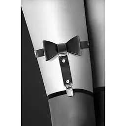 Гартер на ногу Bijoux Pour Toi - With Bow Black - мініатюра 2