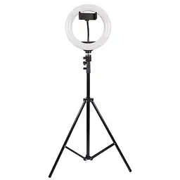 Кільцева світлодіодна LED лампа Arc Ring 8 + tripod 2.1m Black - мініатюра 2