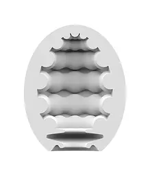 Мастурбатор яйце Satisfyer Egg Single Riffle білий - мініатюра 2
