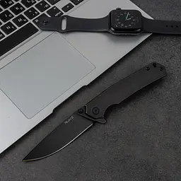 Ніж складаний туристичний Ruike P801-SB, (8.6 см) 14C28N / 3cr14n чорний - мініатюра 5
