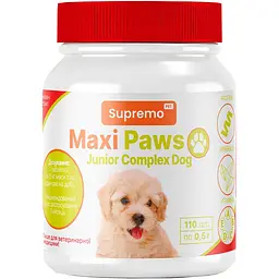 Вітаміни Supremo Maxi Paws комплекс для собак юніорів 0.5 г х 110 таб.