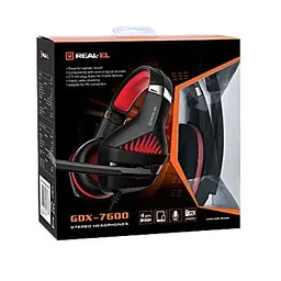 Навушники Real-El GDX-7600 Black/Red (EL124100028) - мініатюра 8