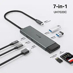 USB-Хаб TP-Link USB Type-C 7 в 1 (UH7020C) - мініатюра 8