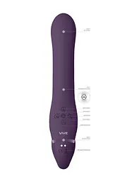 Страпон Vive Vive Air Wave Tickle, 23.5 см (фіолетовий) - мініатюра 5