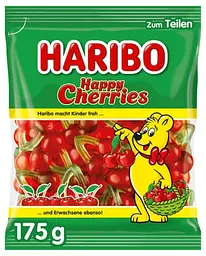 Желейні цукерки Haribo Happy Cherries 175 г (4001686322871)