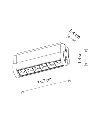 Магнітний трековий світильник Nowodvorski 11310 UT-LVM Focus Swing LED 1x6W 500Lm IP20 чорний - мініатюра 5