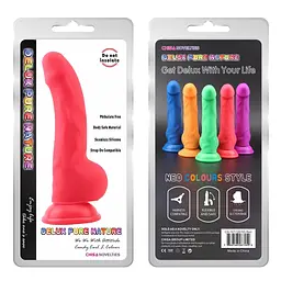 Фалоімітатор Delux Pure Nature Carl.L 21.7 см червоний - мініатюра 2