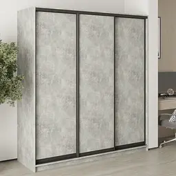 Шафа-купе тридверна MebelStar Комбо BG 3ДСП 190x60x210 см Бетон (MBS-8959)