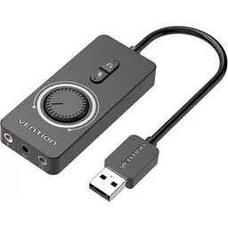 Звукова плата Vention Audio USB 3х3.5 мм jack 0.15 м Volume Control (CDRBB)