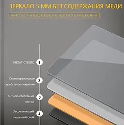Дзеркало Dusel DE-M3031 75x120 см, Білий - мініатюра 6