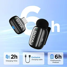 Бездротовий мікрофон BOYA Mini-17 USB-C для Android та ноутбуків, AI голос, шумозаглушення - мініатюра 5
