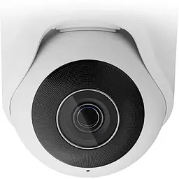 IP-камера Ajax дротова TurretCam, 5мп, 4мм, Poe, True WDR, IP 65, ІЧ 35м, аудіо, кут огляду 75°до 85°, купольна, біла - мініатюра 2