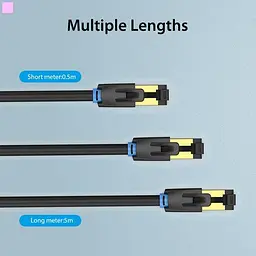 Патч-корд Vention CAT8 SSTP Ethernet 2 м Black (IKABH) - мініатюра 6