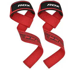 Лямки для тяги RDX S4 Gym Cotton Gel Straps Red Plus (WAC-S4R+) - мініатюра 2