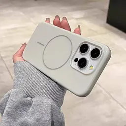 Чохол для iPhone 16e з MagSafe, захисний, глянцевий, з м’якою підкладкою, бежевий - мініатюра 6