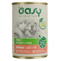 Вологий корм для собак Oasy OAP Monoprotein Adult Medium/Large лосось 400 г - мініатюра 2