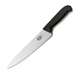 Кухонний ніж Victorinox Fibrox Carving 19 см Serrated Black (5.2033.19)