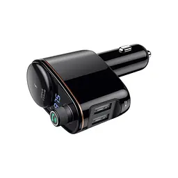 FM модулятор Baseus FM Launcher Locomotive 3.4 A 2 USB (CCHC000001) - мініатюра 2