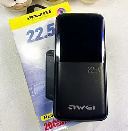Повербанк Power Bank AWEI P13K портативна батарея зі швидкою зарядкою 22.5W 20000 mAh Чорний - мініатюра 7